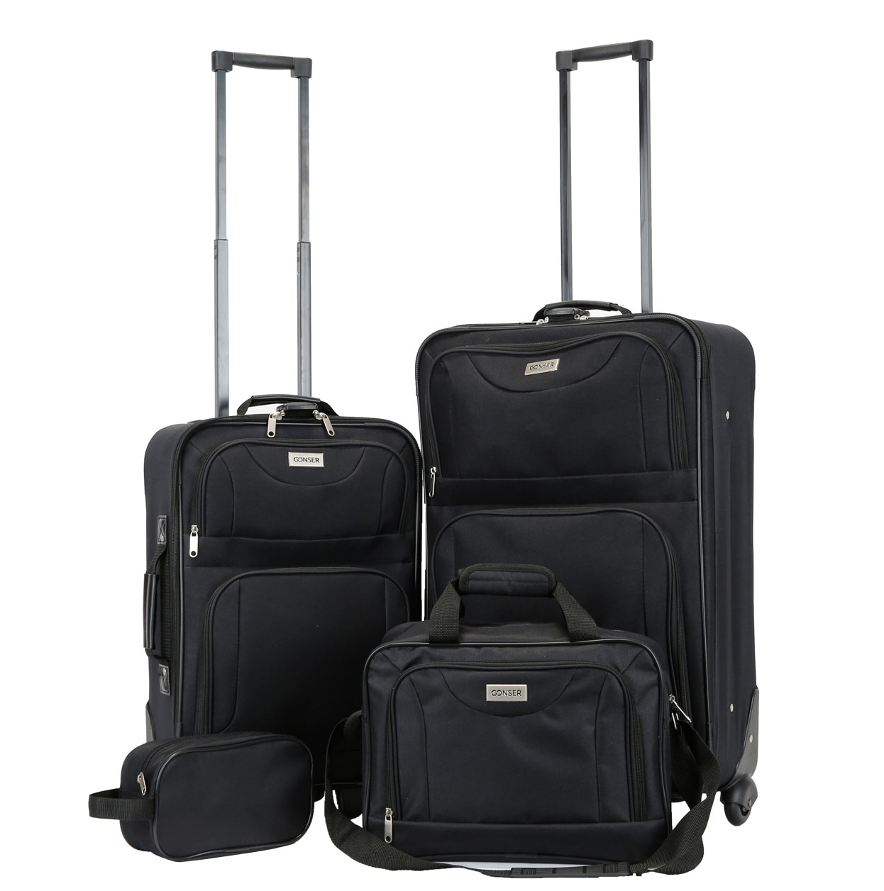 Reisekoffer PACO 4er Set schwarz