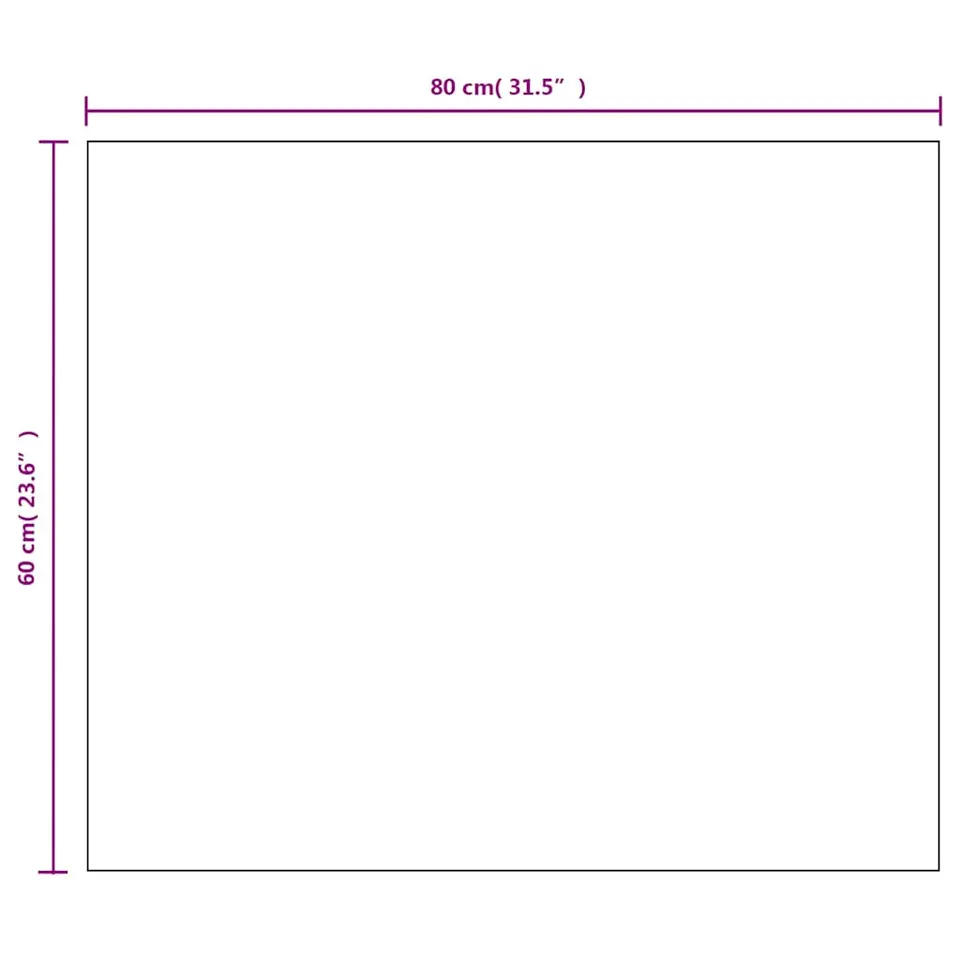 vidaXL - Spiegel - Zilver - Glas - 80 x 60 cm