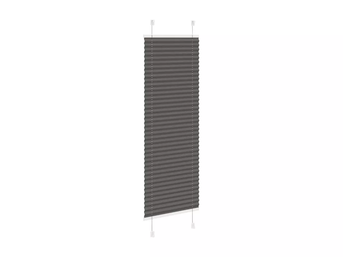 Store plissé noir 45x150 cm largeur du tissu 44,4 cm polyester