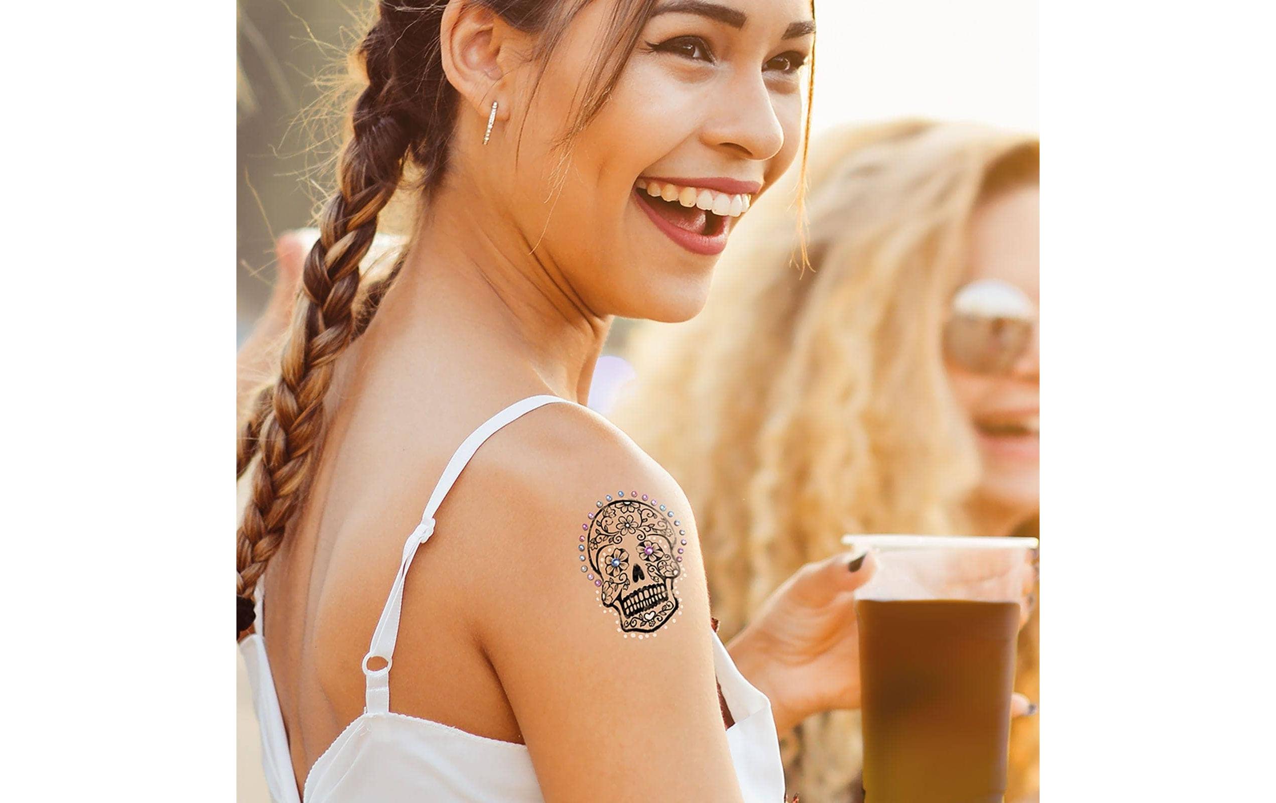 Tattoostempel Sugar Skull MediumMotiv-Stein für das perfekte Outdoor-Make-Up