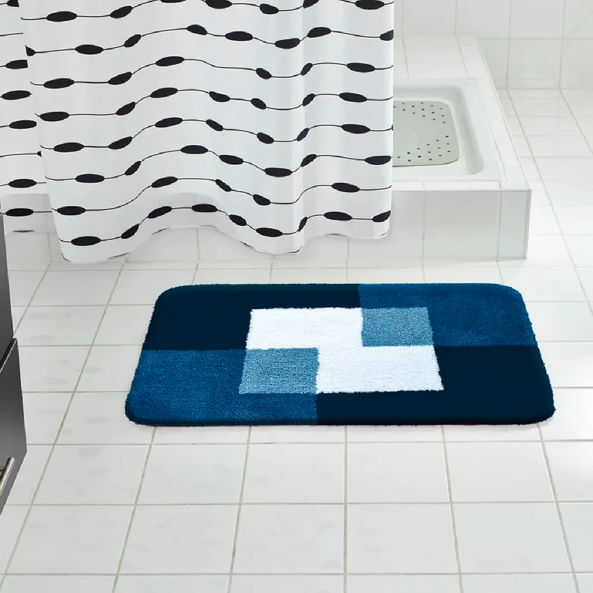 Ridder Tapis Salle de Bain - Coins Bleu