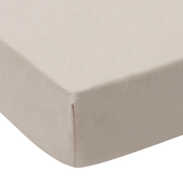 Jollein Hoeslaken - Jersey - 2 Stuks - Boxmatras 75×95 cm - Oatmeal/Sand