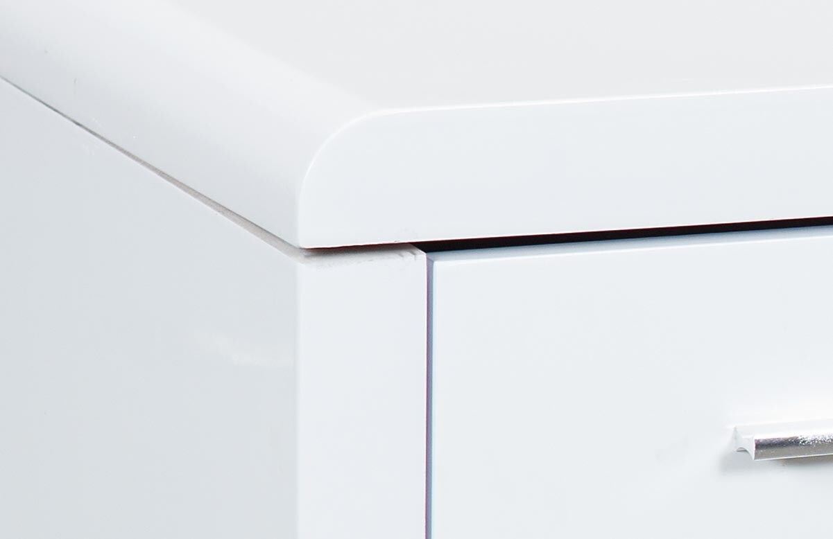 Inter Link Schreibtisch Claude 2 Schubladen - Weiss Hochglanz