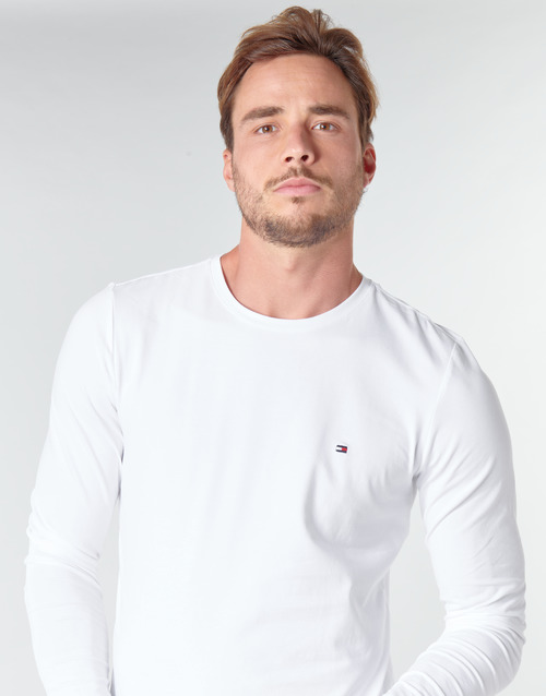 Tommy Hilfiger - STRETCH SLIM FIT LONG SLEEVE TEE - Blanc
