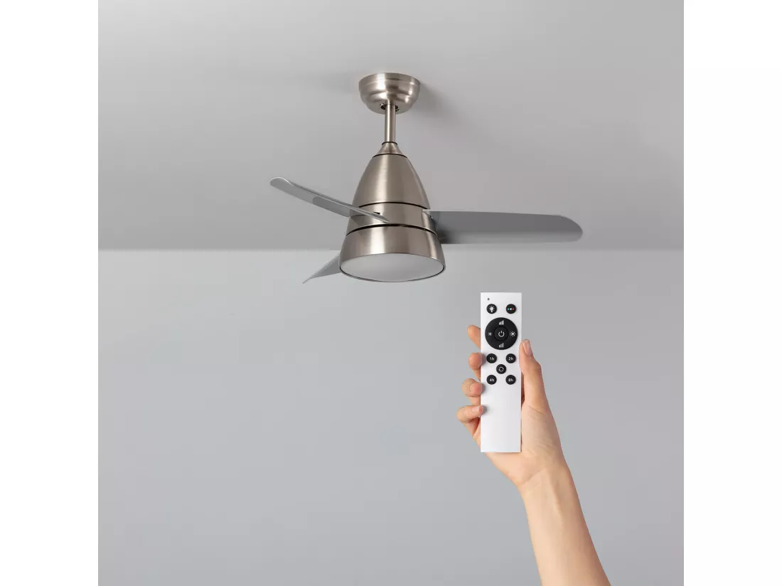 Ventilateur de Plafond Silencieux Industriel Gris 91cm Moteur DC (3000K - 4000K - 5500K)