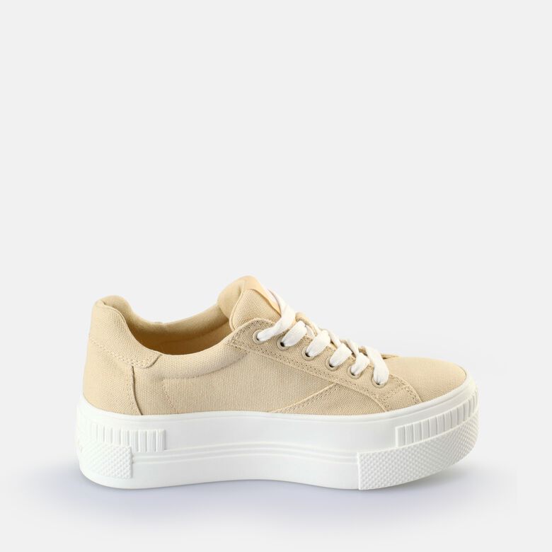 Paired Baskets basses véganes, beige