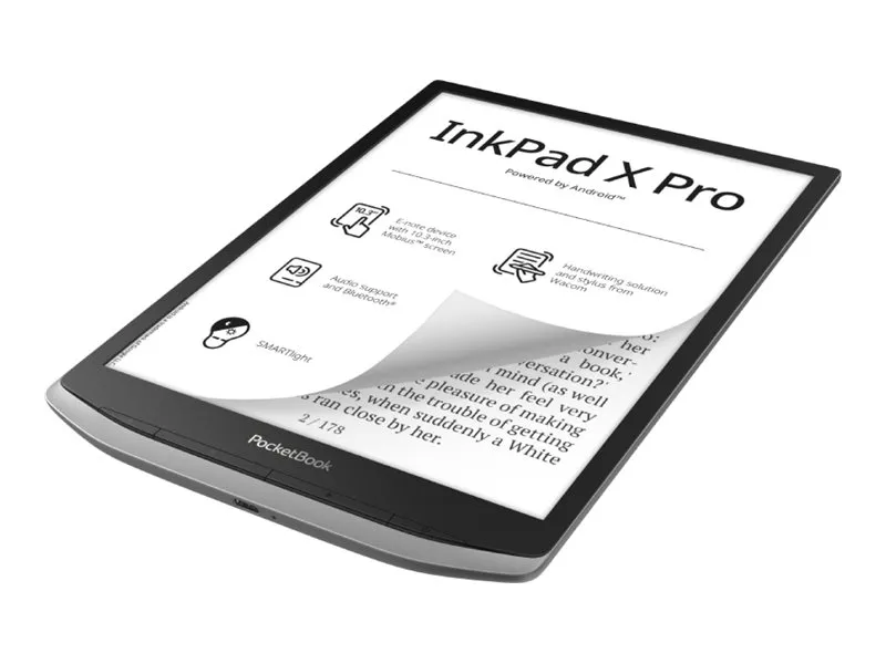 PocketBook InkPad X Pro - eBook læser - Android 8.1 (Oreo) - 32 GB - 10.3