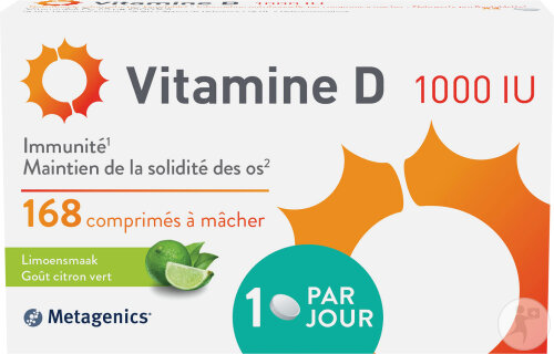 Metagenics Vitamine D 1000IU 168 Comprimés À Mâcher