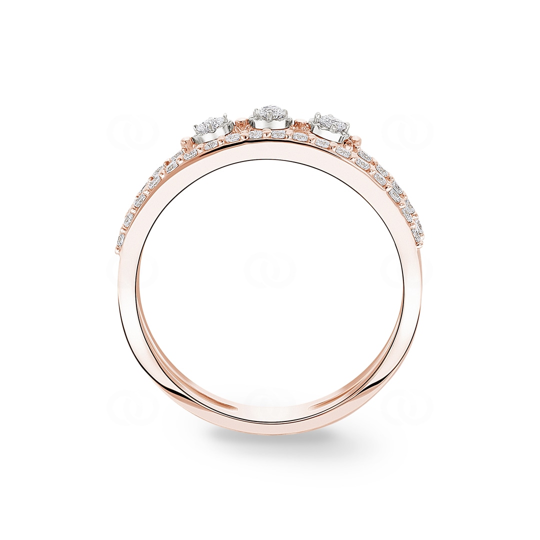 0.31 Karat Diamantring 750/18 K Roségold