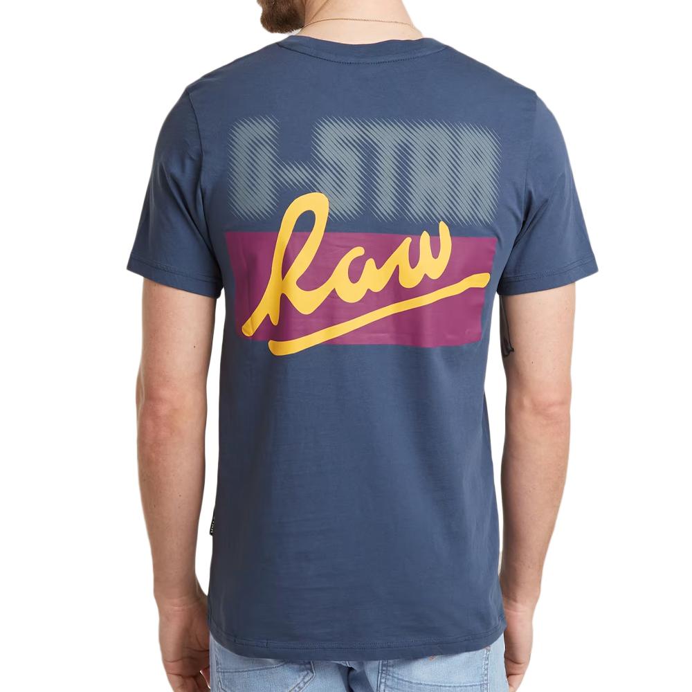 T-shirt Bleu Homme G-Star Raw D23730
