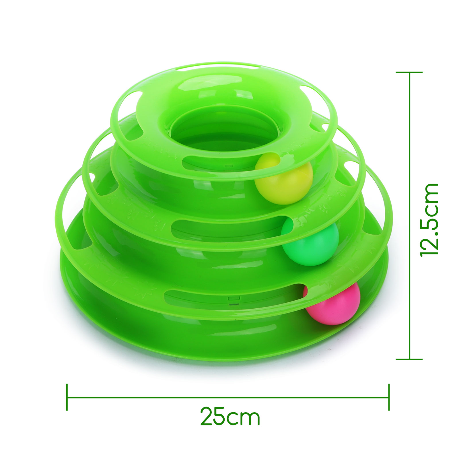 Nobleza - Brinquedo para Gatos, Torre Interativa com 3 Bolas e 3 Níveis (25 x 12,5 cm)