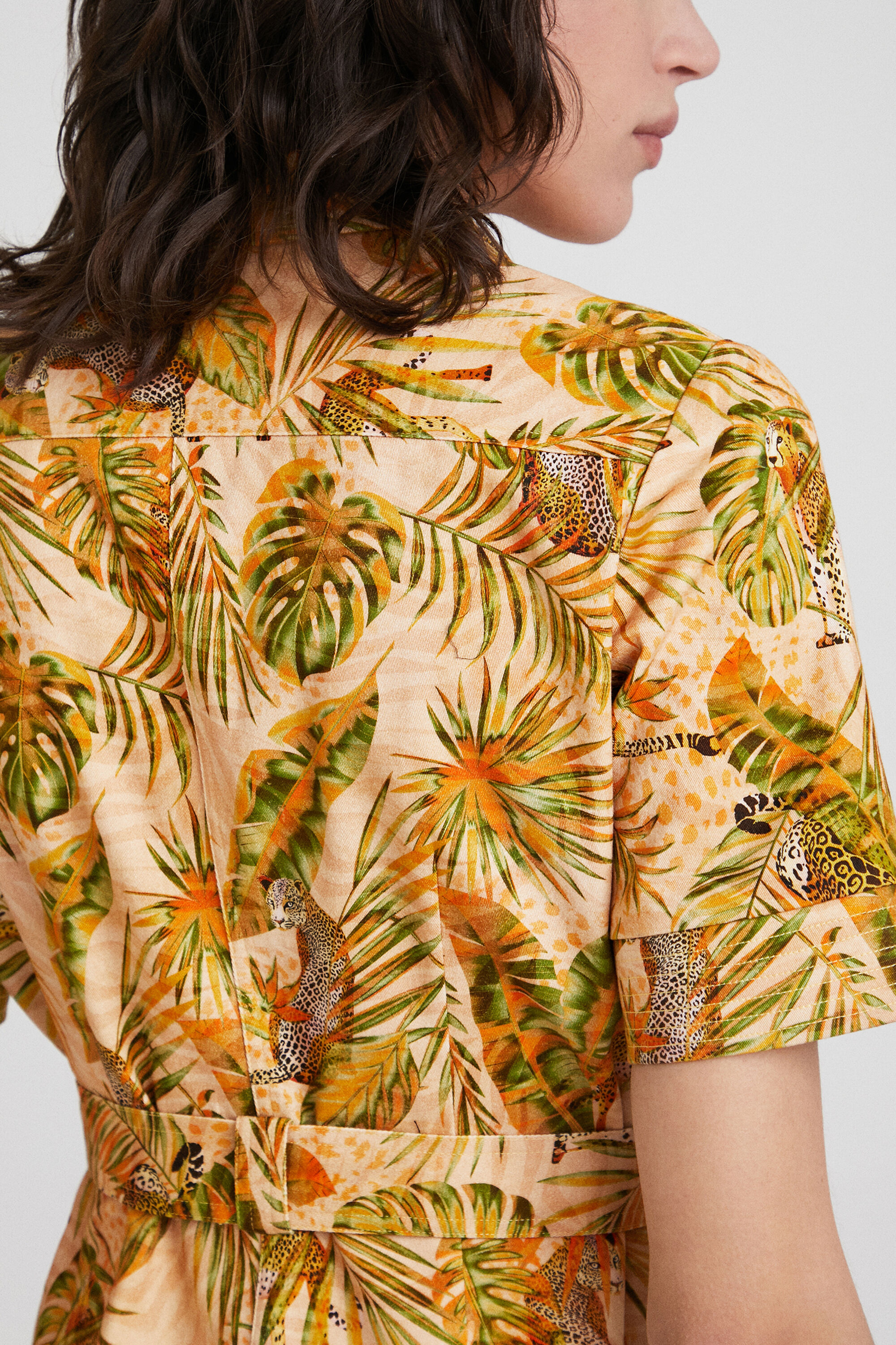 Robe chemise tropical