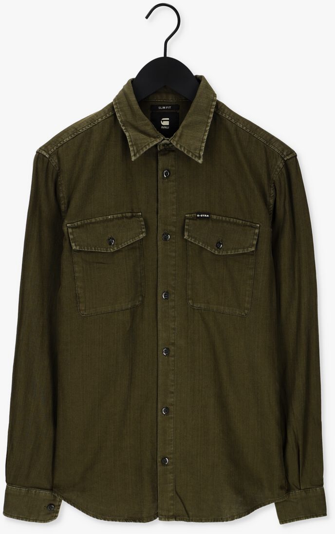 G-STAR RAW groene g-star raw casual overhemd marine slim shirt l/s