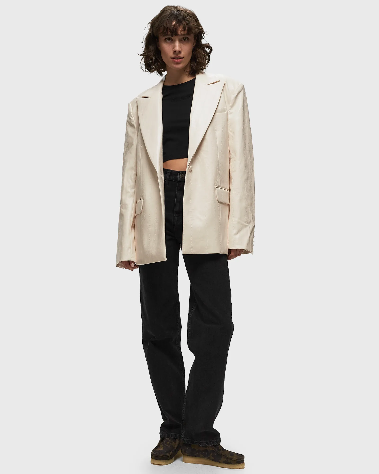 ROTATE Birger Christensen Textured Oversized Blazer