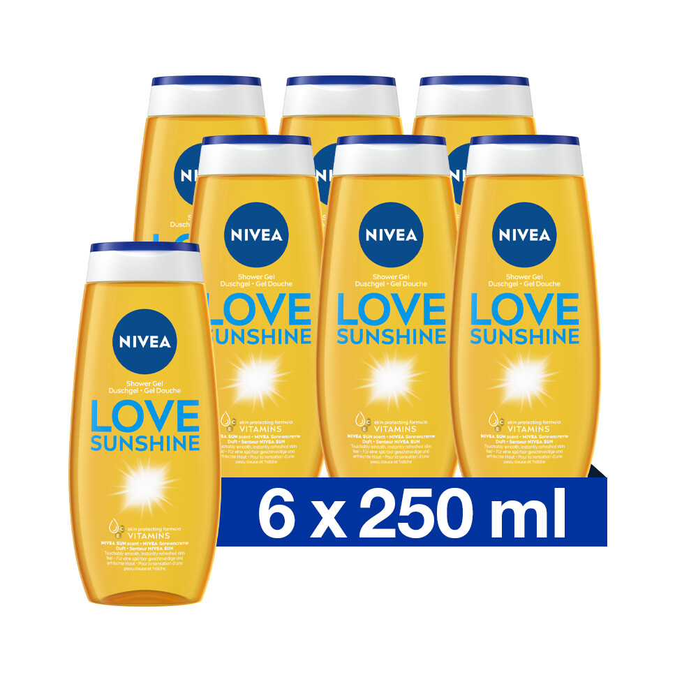 6x Nivea Douchegel Love Sunshine250 ml