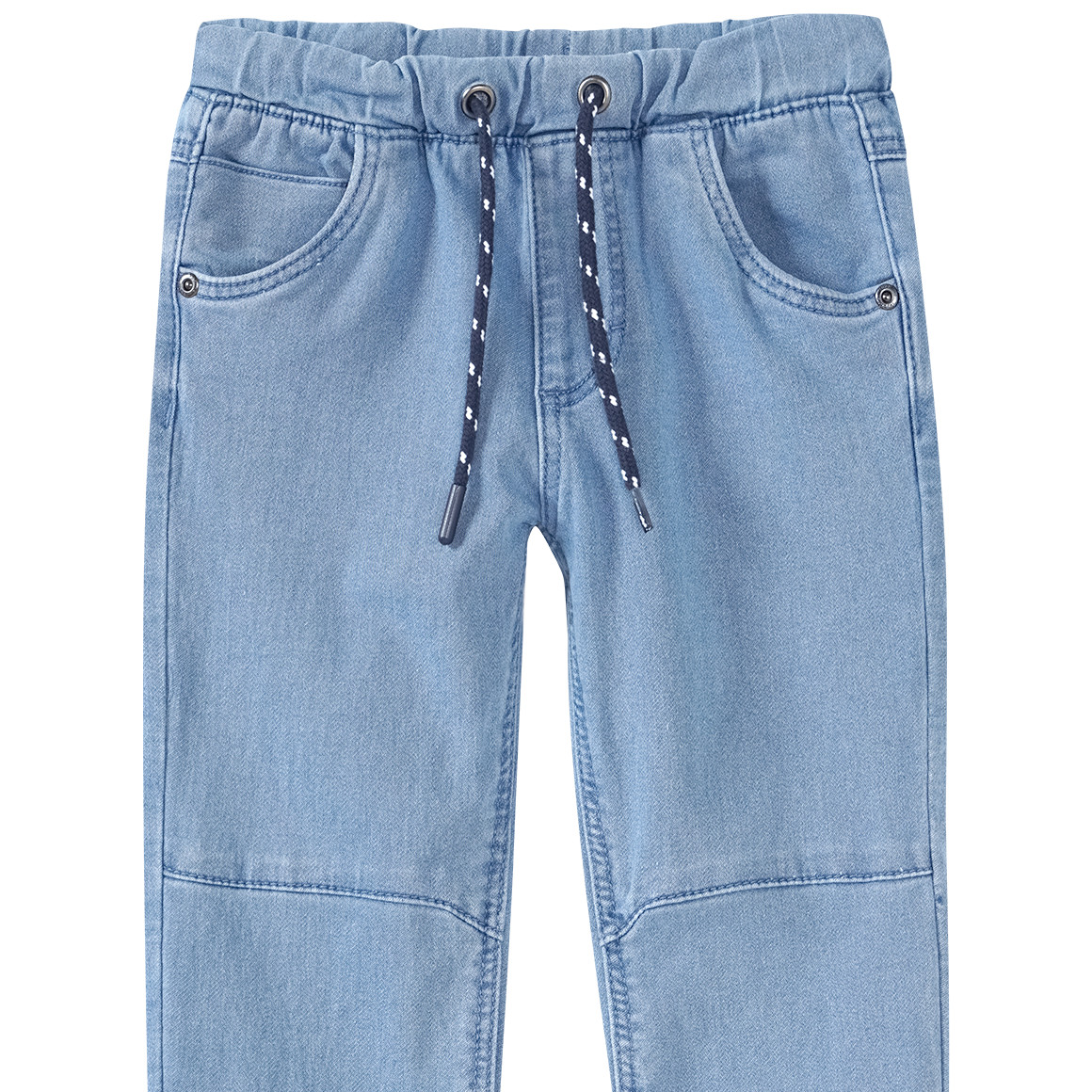 Topolino Jungen Pull-on-Jeans aus elastischem Denim hellblau