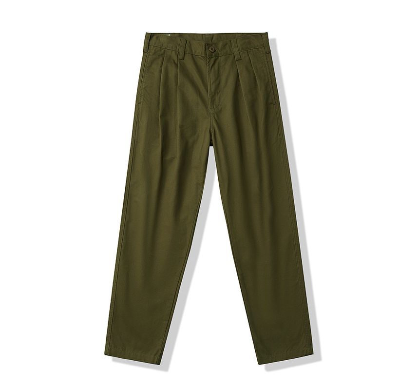 OKONKWO - Hoge taille effen cropped rechte broek
