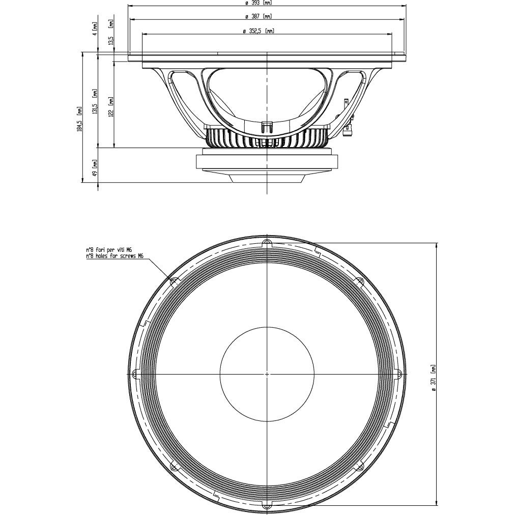 18 Sound 15W750 15 inch woofer 600W 8 Ohm