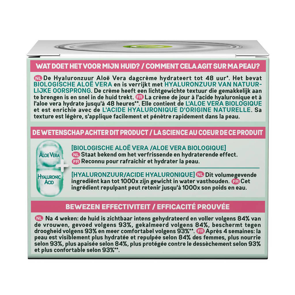 Goede hydraterende crémeHyaluronzuur & Aloë Vera hydraterende dagcrème - 50 ml