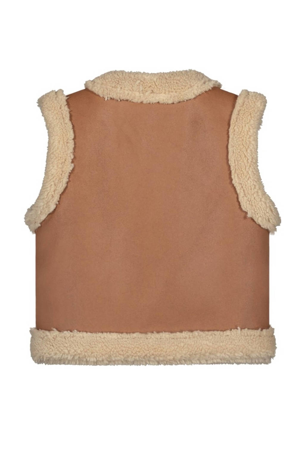 Like Flo imitatiebont gilet Gita cognac/ecru