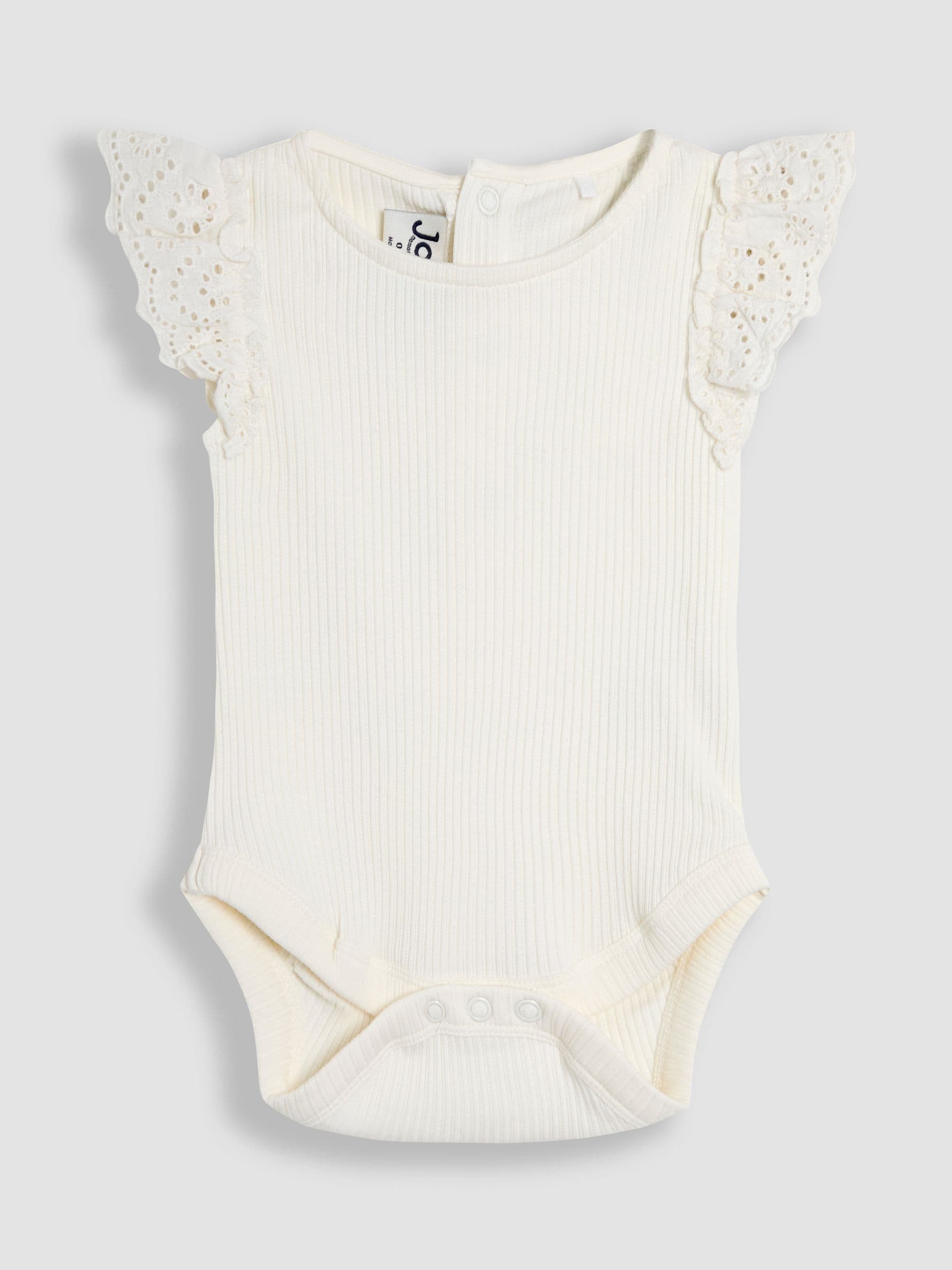 JoJo Maman Bébé Broderie Frill Shoulder Body
