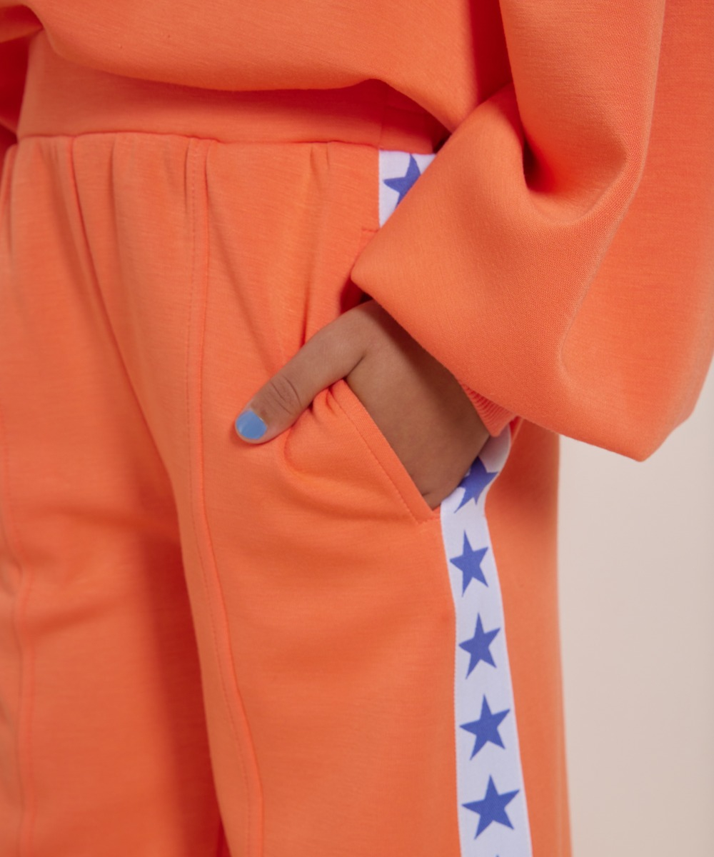 wide fit broek met sterrenprint