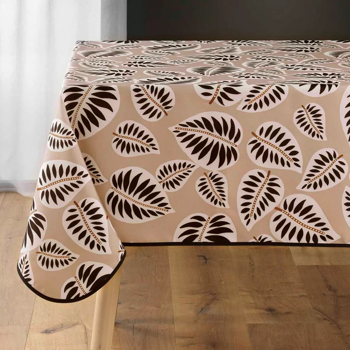 Nappe carrée anti tache (150 x 150 cm) Alma Noire
