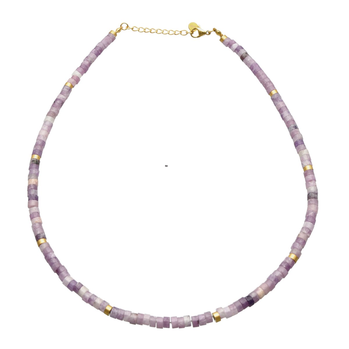 Collier Chakra Perles Heishi Améthyste-45 cm