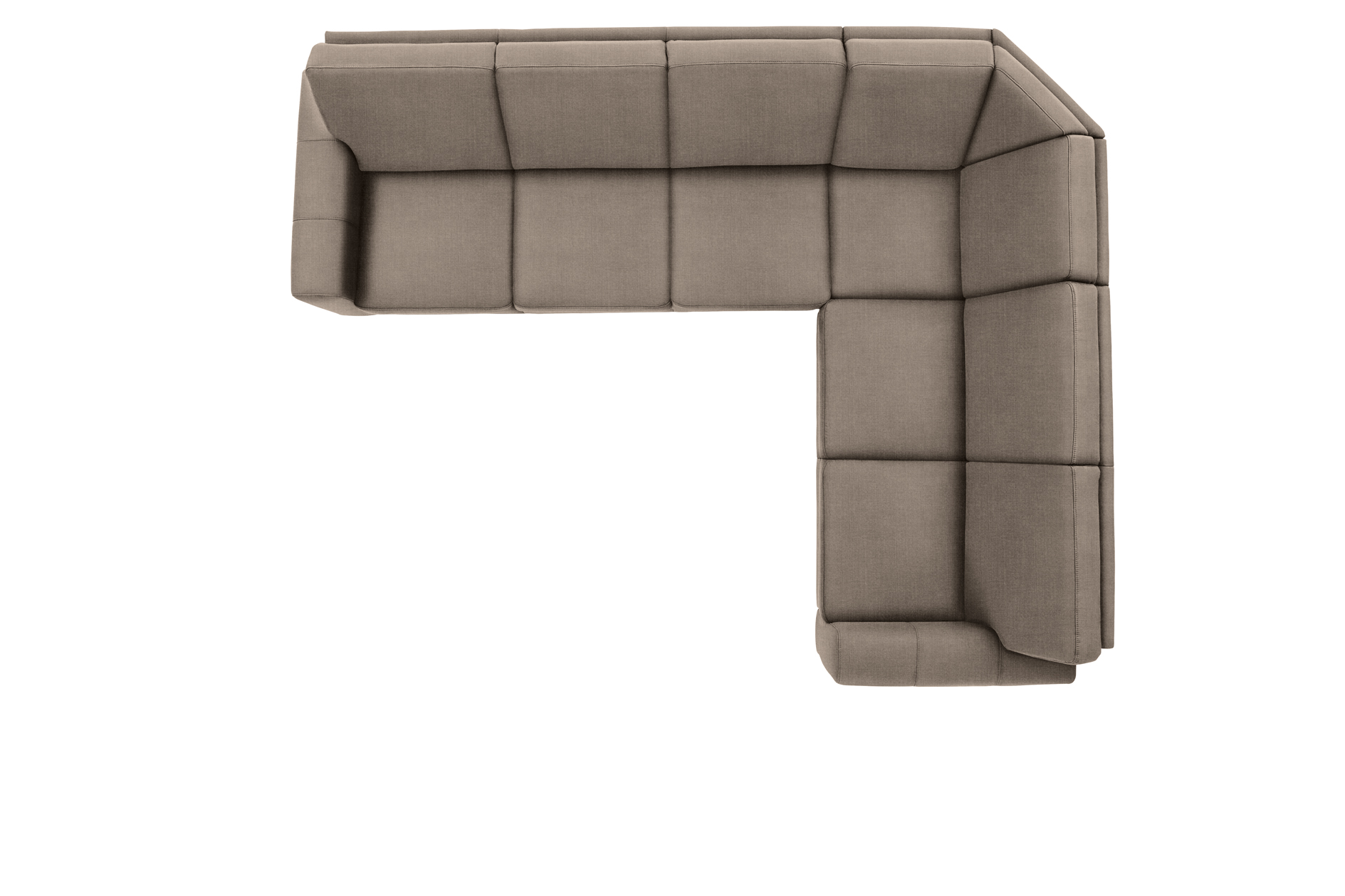 polsterpower Ecksofa - Miro mandel - Basismodell - rechts