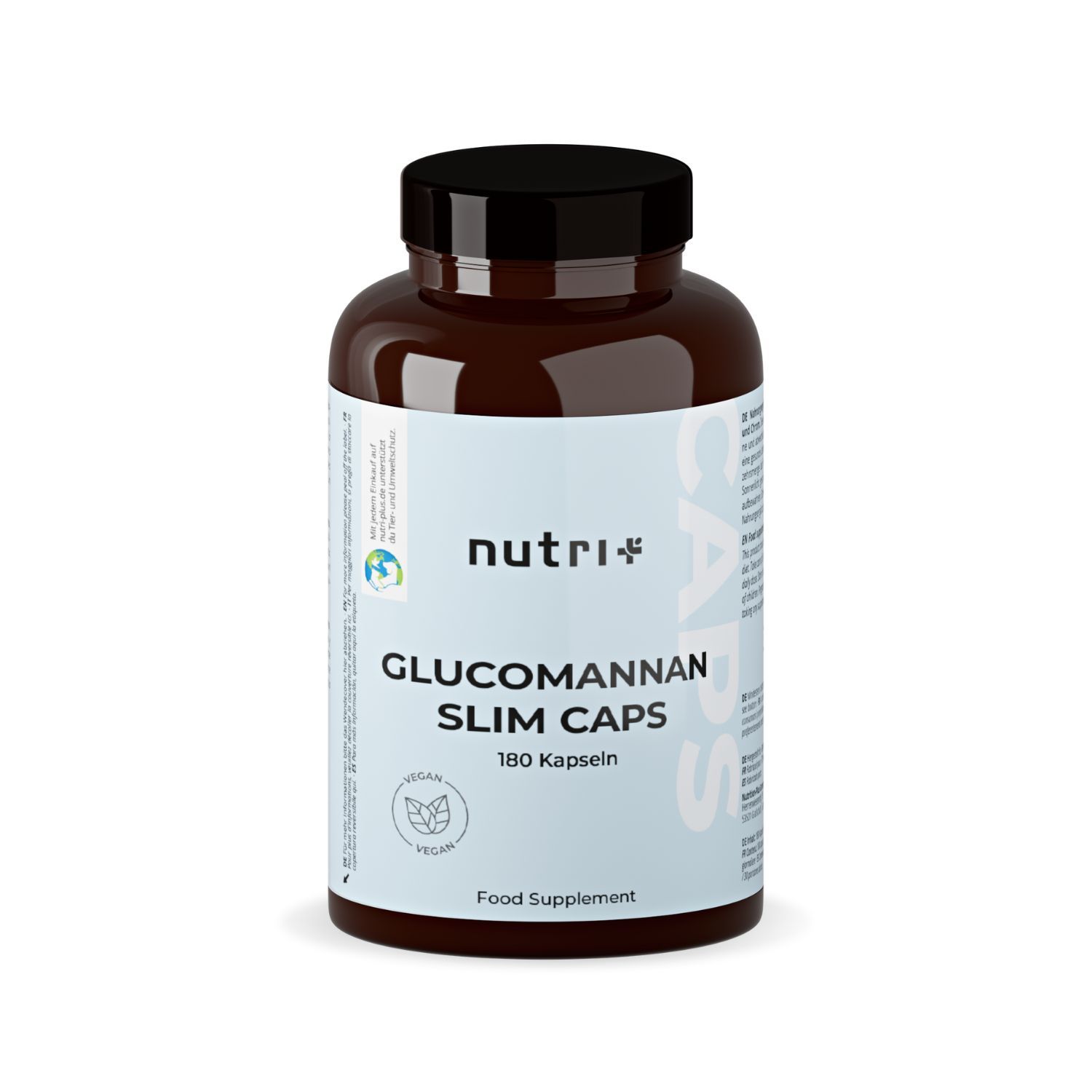 Nutri+ Glucomannan Slim Kapseln - Sättigungskapseln zum Abnehmen