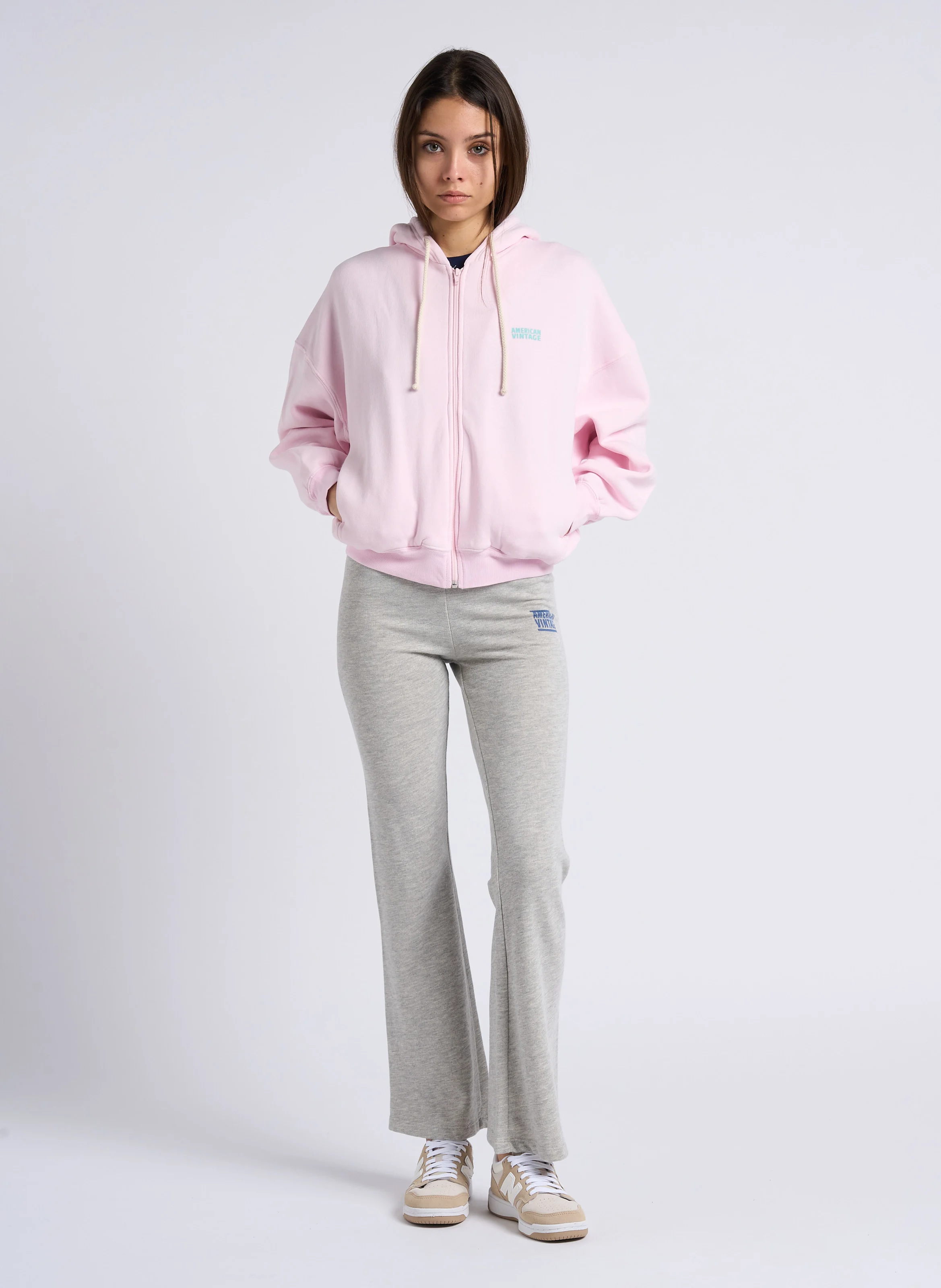 ZOFBAY - Jogging flare en coton mélangé | Gris