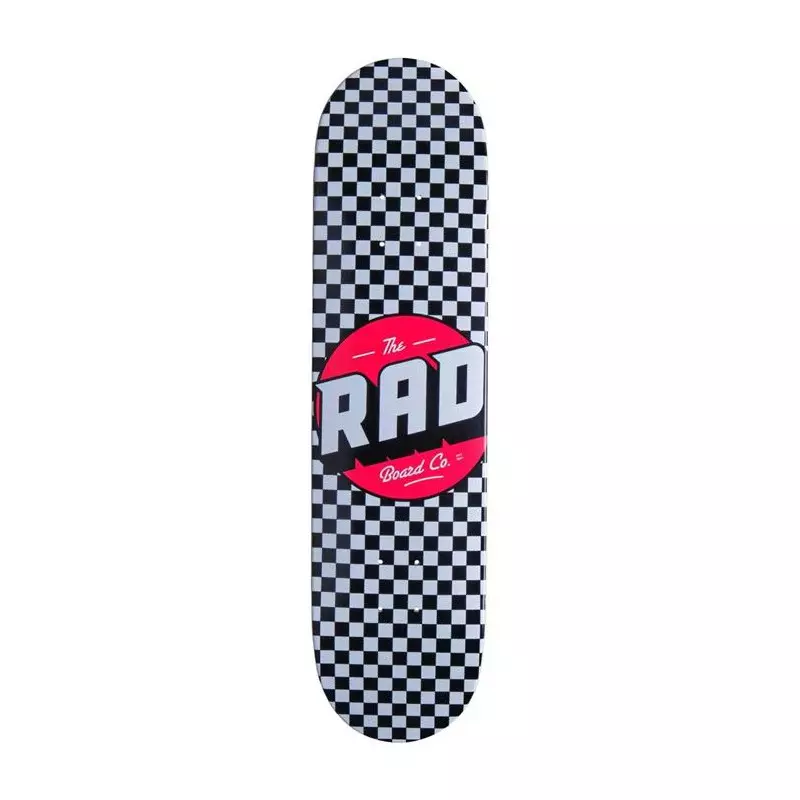 Plateau de skate RAD Checker Noir/Blanc 8.25