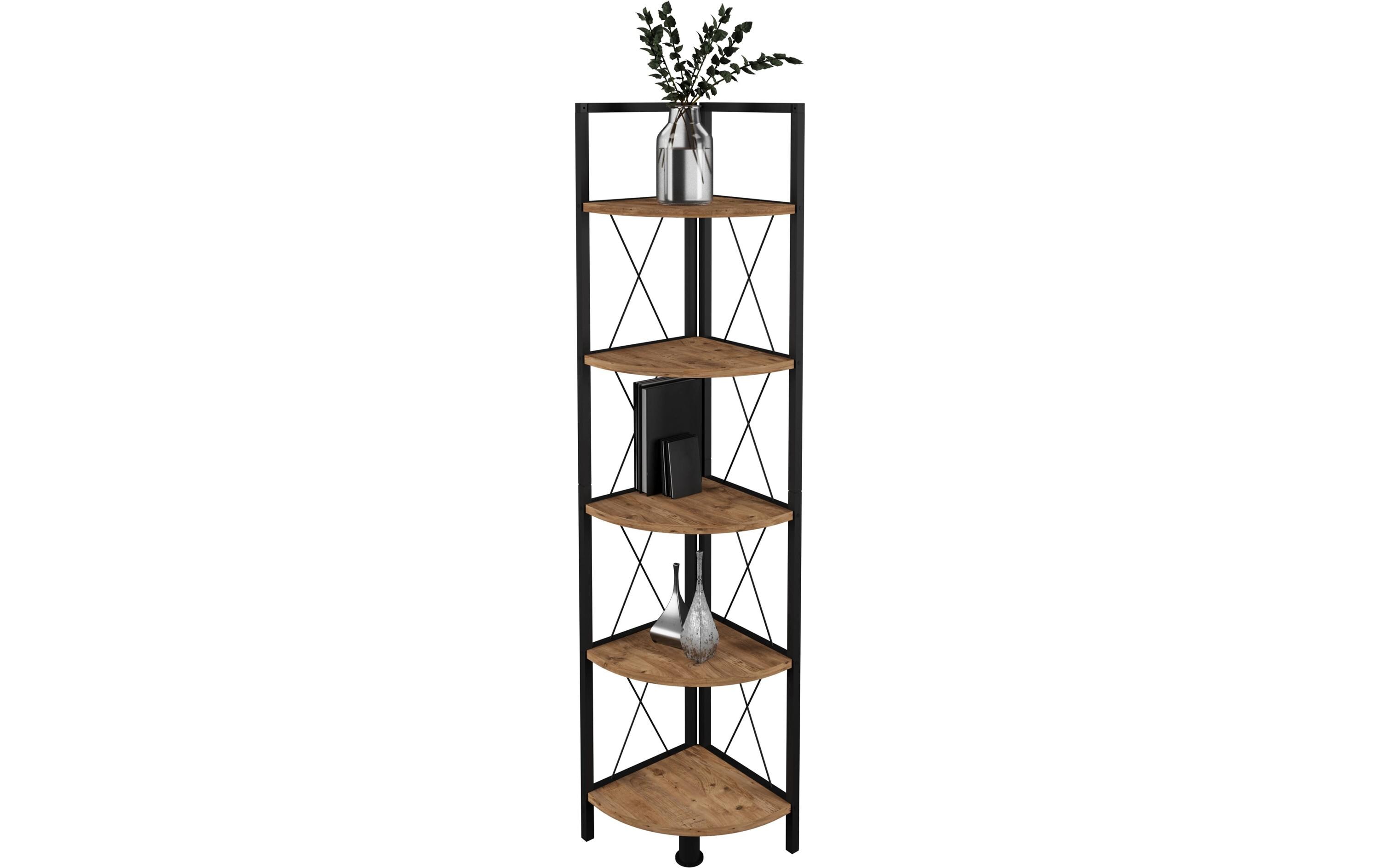 Regal Insasi 5 34 x 160 cm, Honig-Eiche<br>Modernes Eckregal