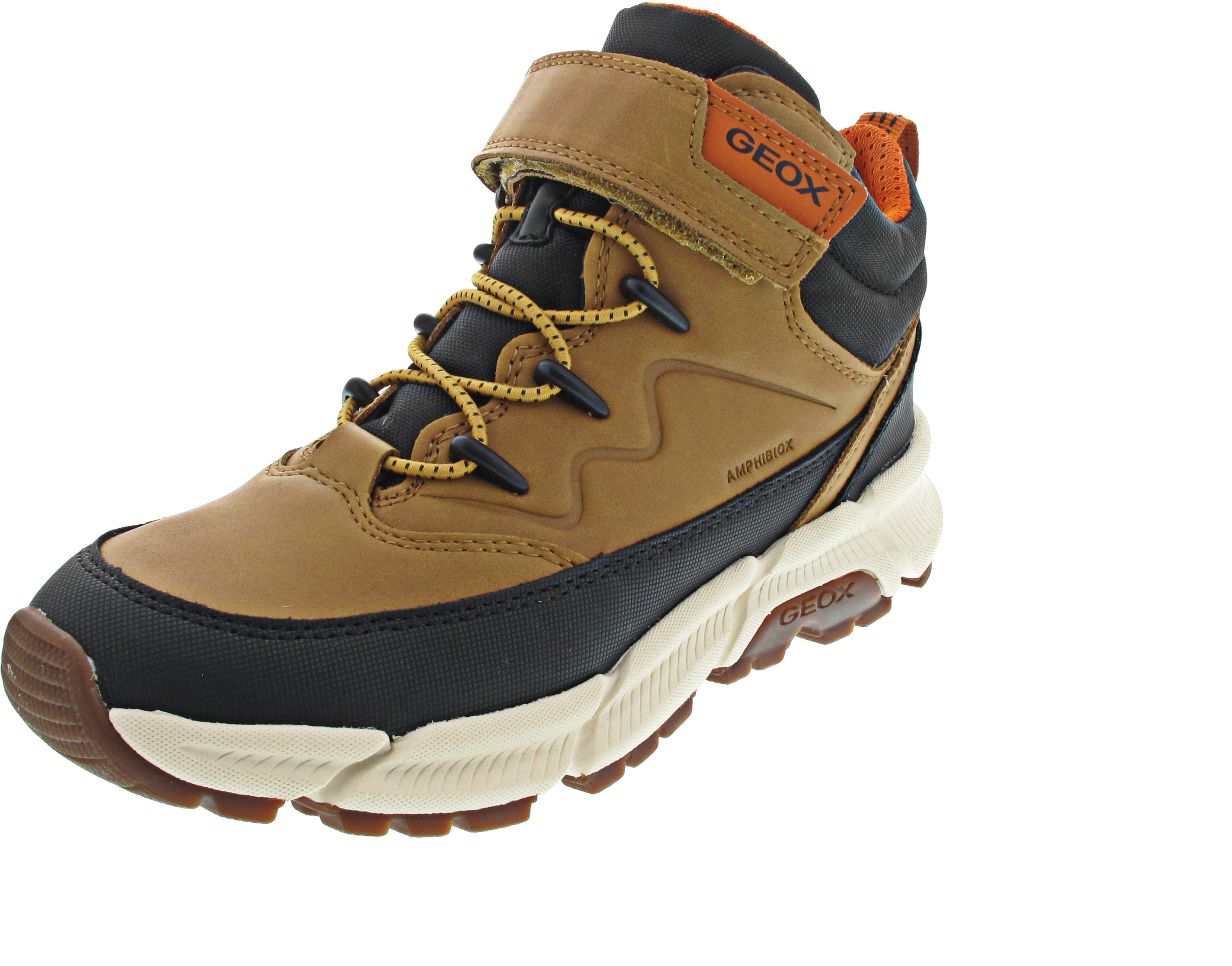 Geox Flexyper Plus Boy Klettstiefel TEX braun
