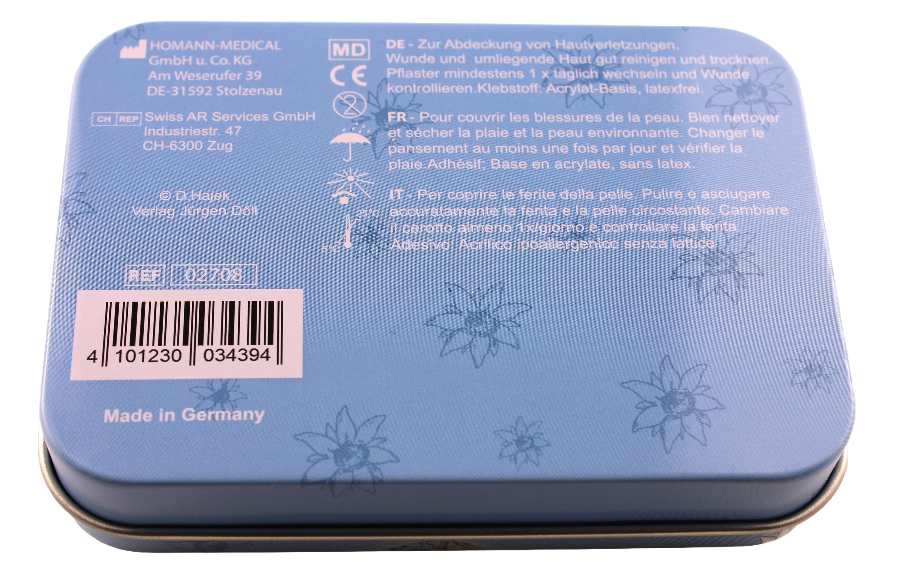 Wundpflaster Heftpflaster Alpentiere 20 StückPflasterbox für Kinder