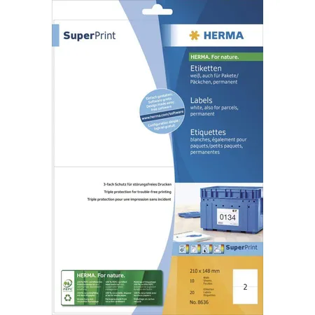 HERMA 8636 Superprint Etiketten A4 210x148 mm