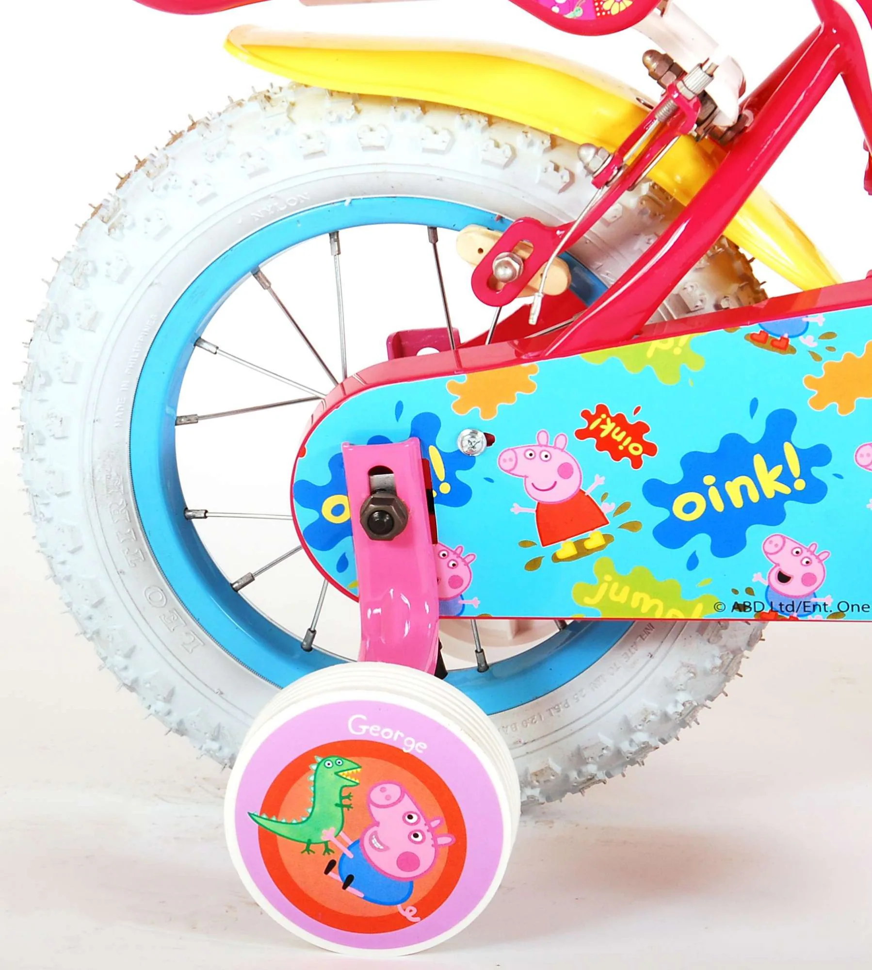 Kinderfahrrad Peppa Pig 12 Zoll Kinderrad in Pink, Zwei Handbremse