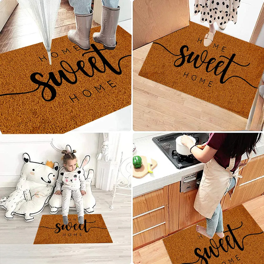 (60x40cm) Fussmatte Anti-Rutsch Türmatte Boden Teppich - Home Sweet Home