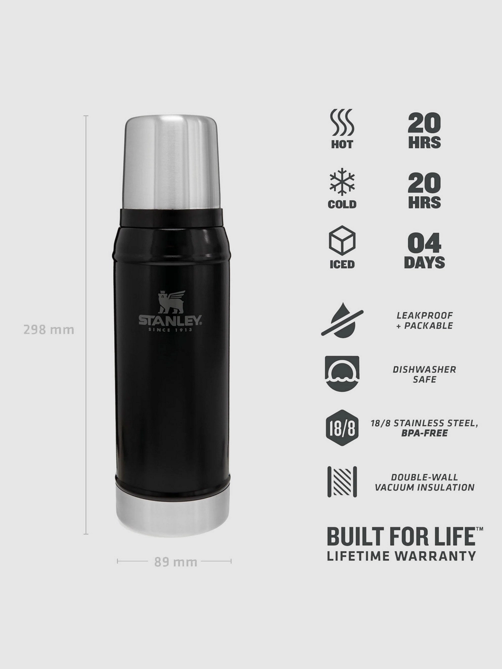 Stanley The Legendary Classic 0.75L / 25Oz Bottle matte black pebble