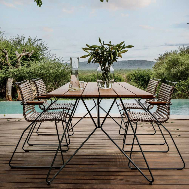 Houe Sketch Bamboo tuintafel 160x88