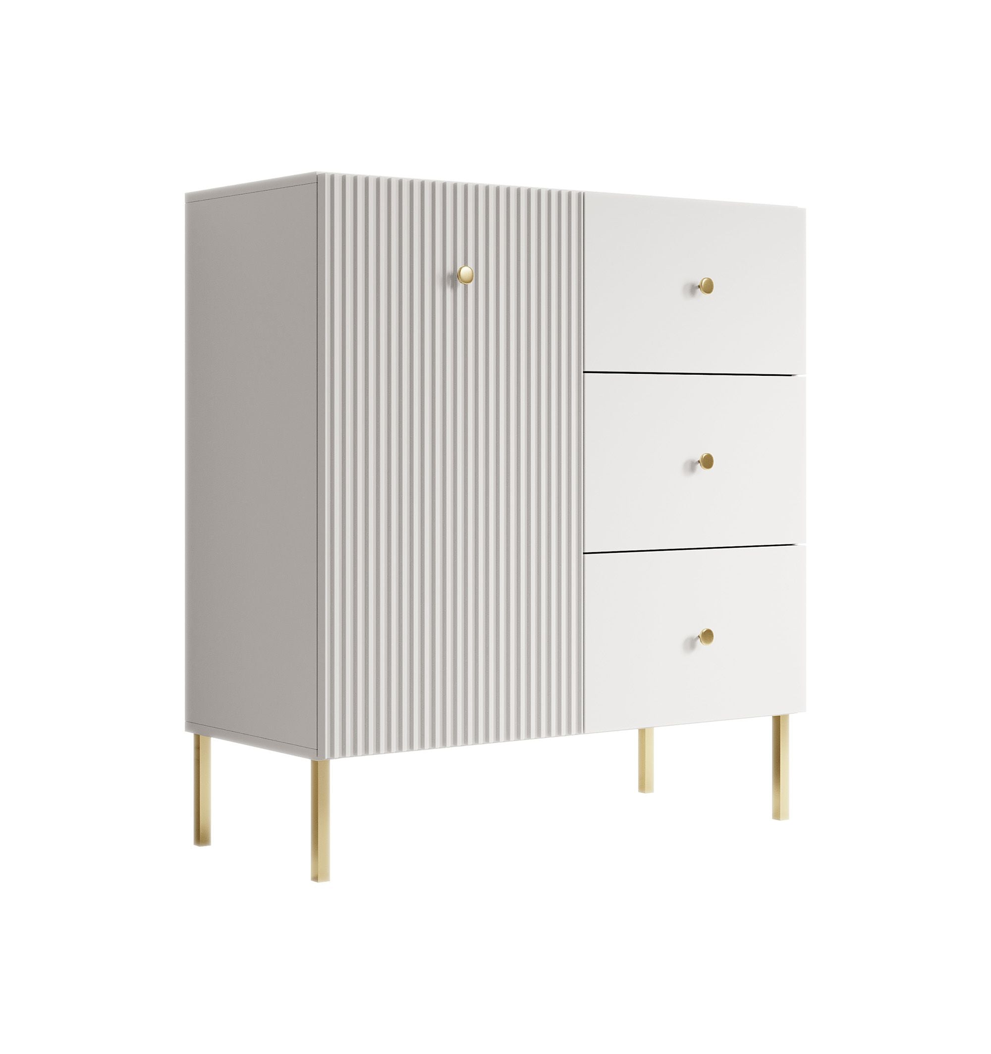 Meubella - Dressoir Vermont - Wit - 90 cm