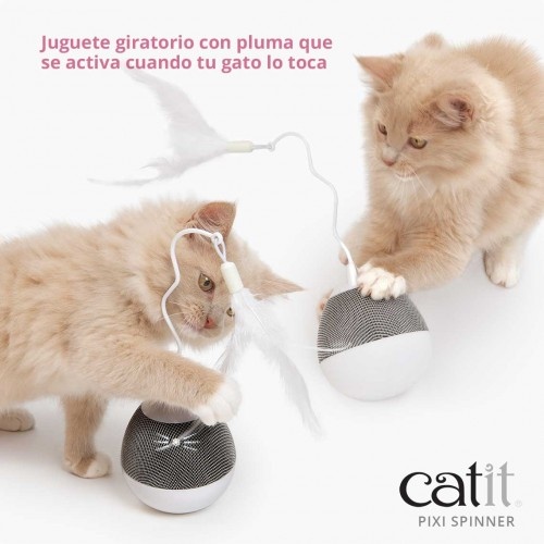 Brinquedo giratório Cat it pixi com porta-petiscos cinza para gatos