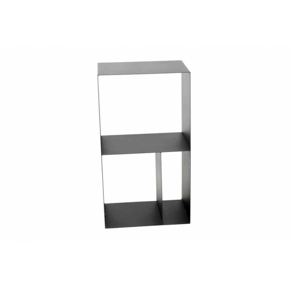 Rack à bûches caso en acier noir avec rangement 45x30x80 cm