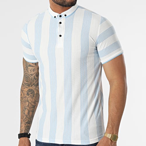 Polo Manches Courtes 1823 Bleu Blanc