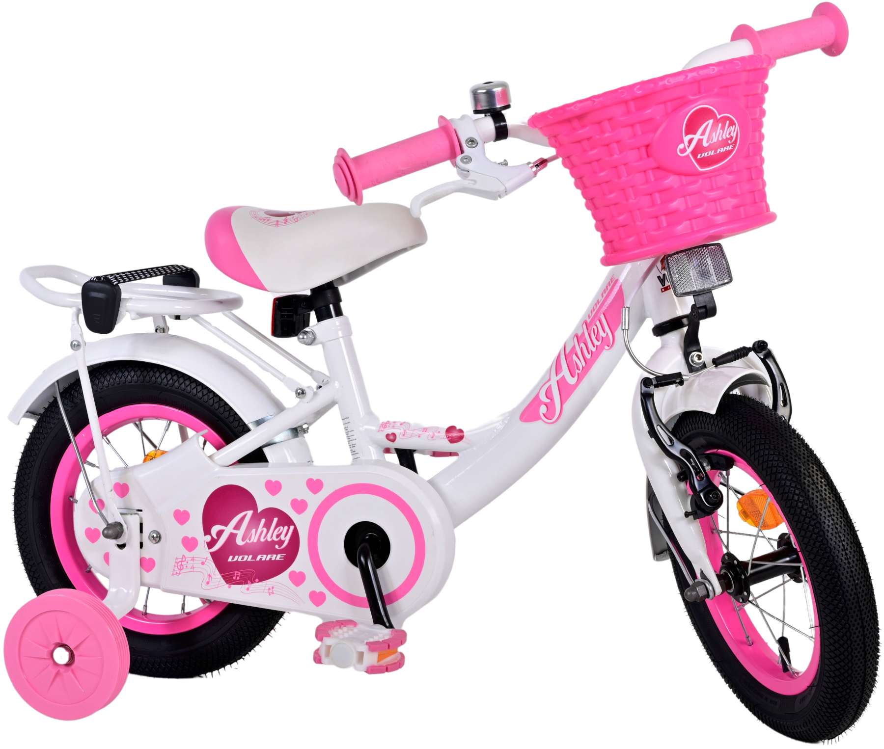 TPFSports Ashley Kinderfahrrad - Mädchen - 12 Zoll - Rücktritt + Handbremse - Weiß