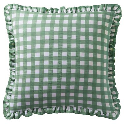 Linge de lit gaze de coton esprit vichy - BECQUET CRÉATION