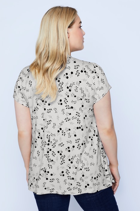 Bellieva-Shirt, doppellagig, Still Top, 3/4-Ärmel, Muster