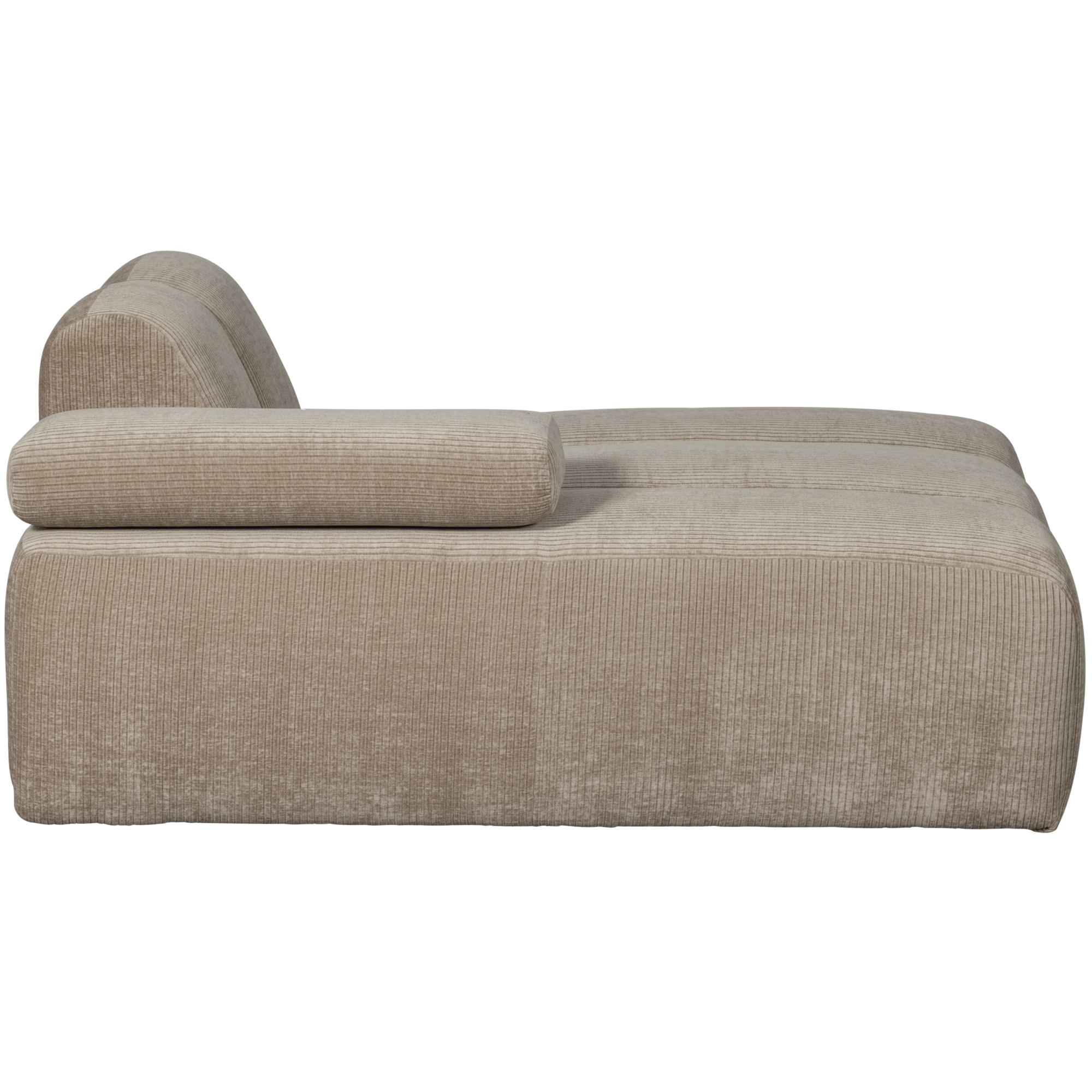 Chaise Longue Mojo Element Mojo Chaise Longue Element Links - Geweven Ribstof - Donkerzand