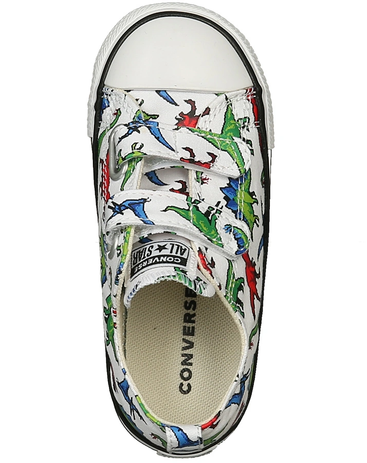 Klett-Sneaker CTAS 2V OX – DINOSAURS in weiß/bunt