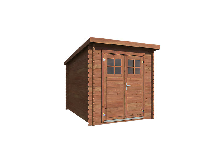 Abri de jardin Hoteo autoclavé en bois Ep. 28 mm surface extérieure 6,7 m²